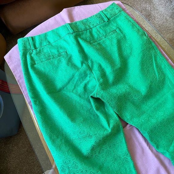 Banana Republic Green Jacquard Crop Pants!! - Picture 3 of 5